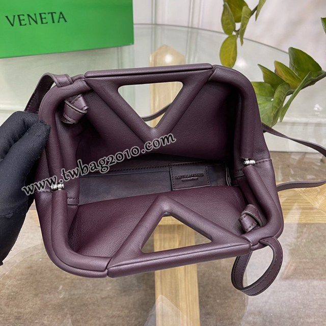 Bottega veneta高端女包 98088 寶緹嘉THE TRIANGLE BV專櫃新款葡萄紫三角形五金手提女包  gxz1132